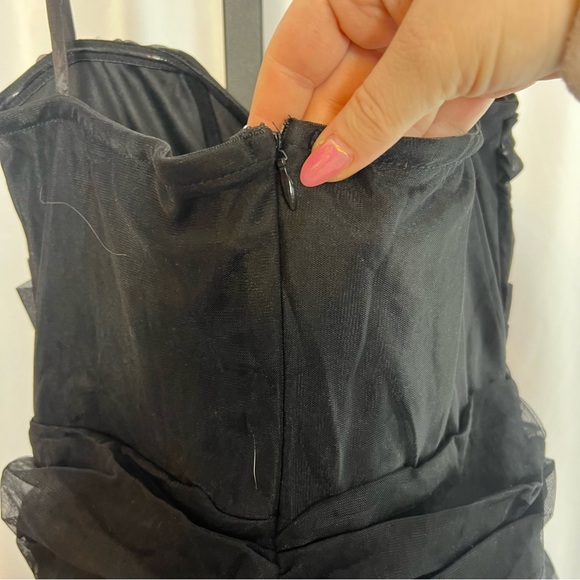 Saints & Secrets Daphnie Drop Waist Tulle Midi Dress Black, size XL NWT - Picture 8 of 11